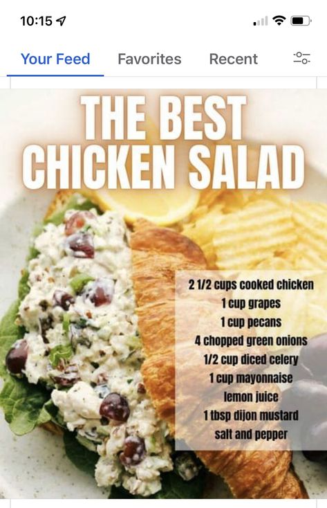 The Best Chicken Salad, Best Chicken Salad, Best Chicken Salad Recipe, Homemade Chicken Salads, Chicken Salad With Grapes, Chicken Salad Recipe Easy, Grandma Cooking, Chicken Salad Recipe, Chicken Salad Sandwich