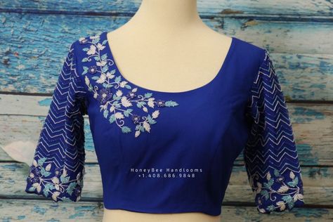 f016e59c7ad8b1d72903bb1aa5720d53desc51138676ri Blouse Maggam Work, Maggam Work Blouse, Maggam Work Designs, Maggam Work Blouses, Hand Work Blouse, Blouse Saree, Elegant Blouse Designs, Saree Blouse Designs Latest, Silk Saree Blouse