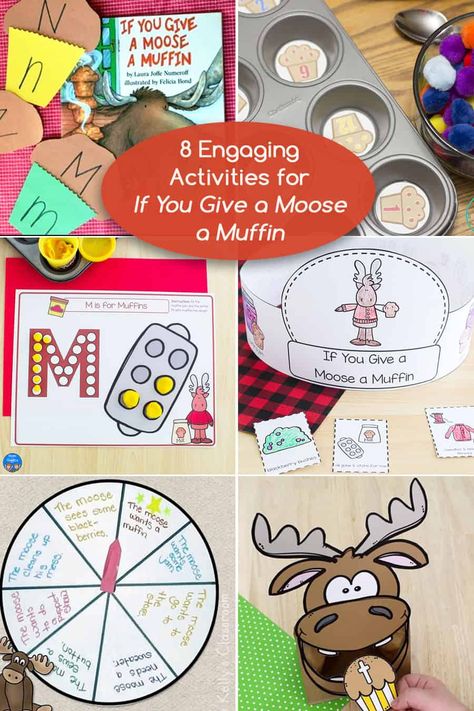 If You Give A Moose A Muffin Activities Crafts, Muffin Preschool Activities, If You Give A Moose A Muffin Craft, If You Give A Moose A Muffin Activities, Laura Numeroff Activities Preschool, Nursery Ryhmes, Book Themed Activities, Laura Numeroff, Morning Tubs