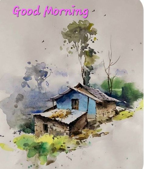 Watercolor Scenery Painting, Watercolor House Painting, Watercolor Scenery, Watercolor Art Landscape, Watercolor Paintings Nature, Watercolor Architecture, Portrait Watercolor, Watercolor Paintings For Beginners, Wedding Traditions