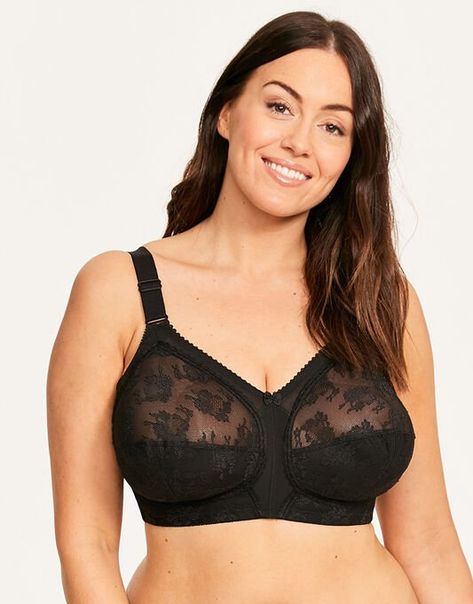 Doreen Bra | Triumph | Figleaves Triumph Doreen, True Bra, Fashion Lingerie, Bra Models, Full Cup Bra, Black Bra, Womens Fashion Trends, Plus Size Clothing, Size Clothing