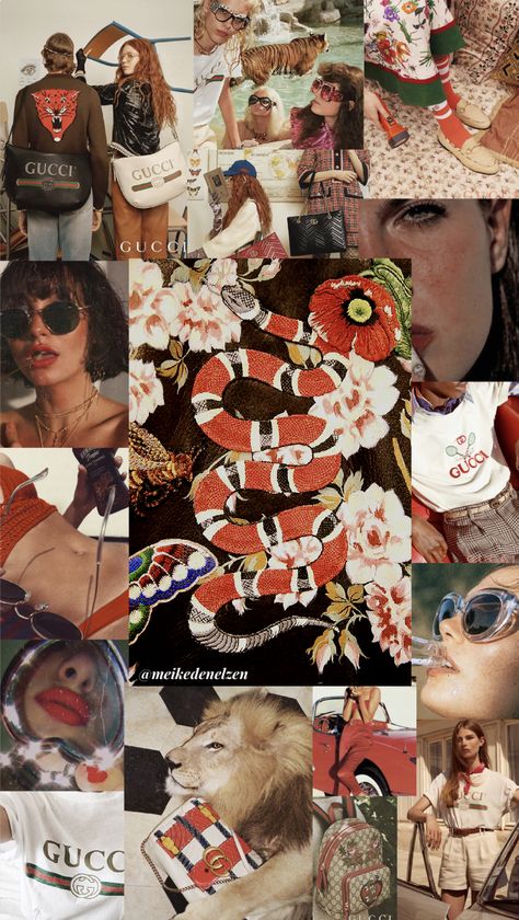 Gucci Asethic, Vintage Gucci Aesthetic, Gucci Moodboard, Gucci Poster, Tumblr Moodboard, Moodboard Red, Gucci Ad, Pictures Collage, Marketing Portfolio