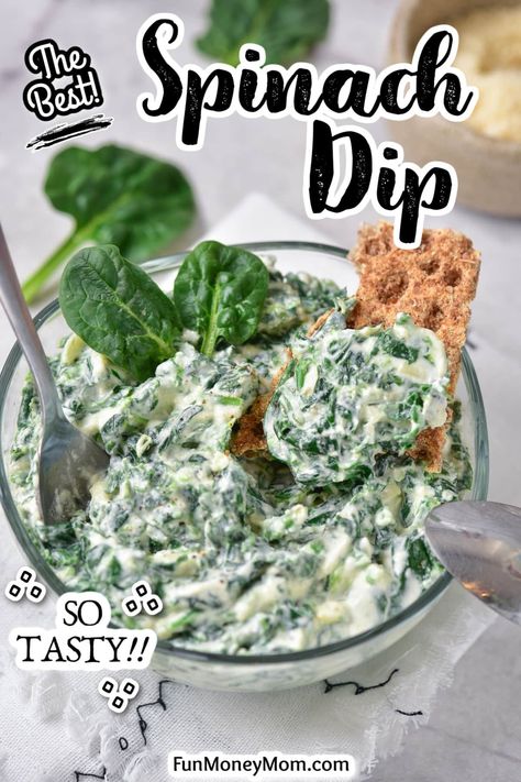 This Cold Spinach Dip is a delicious, easy to make appetizer that's absolutely perfect for your next party! Packed with fresh spinach, cheese, and spices, this crowd-pleasing recipe is sure to become your new favorite party dip. Spinish Dip, Cold Spinach Dip Recipe, Work Cafeteria, Spinach Dip Recipe Easy, Cold Spinach Dip, Spinach Dip Cold, Homemade Spinach Dip, Best Spinach Dip, Spinach Dip Easy