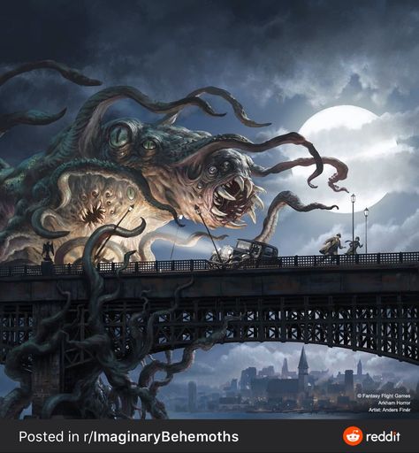 Giant Creatures, Lovecraft Monsters, Lovecraft Art, Cthulhu Art, Arkham Horror, Call Of Cthulhu Rpg, Lovecraft Cthulhu, Dead Of Night, Lovecraftian Horror