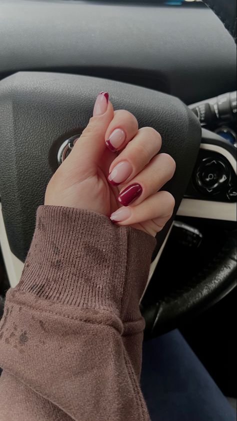 french tips on square shape Nails French Tips Square, Burgundy Nails French Tips, French Tips Square, Burgundy French Tip, Nails French Tips, French Nail, Burgundy Nails, Nails French, French Tips