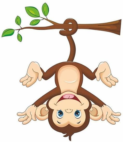 Lion Cartoon Illustration, Monkey Cartoon, Clipart Animals, Monkey Crafts, Writing Childrens Books, Jungle Theme Birthday, Baby Shower Deco, Jungle Fever, Cartoon Monkey