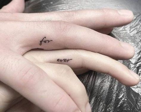 Couple Tattoos With Meaning, Finger Tattoos For Couples, Cute Matching Tattoos, Best Couple Tattoos, Small Matching Tattoos, Tattoos For Couples, Couples Tattoo, Small Couple Tattoos, Cute Couple Tattoos