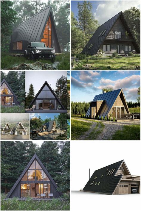 🏡😍 Explore unique and chic ways to live the simple life! Uncover our surprising picks for your perfect compact sanctuary. 👌💕 https://buildgreennh.com/a-frame-prefab-homes-and-kits/ Small Cabin House Plans, A Frame House Kits, Small Cabin House, Prefab Cottages, Backyard Guest Houses, Modern Prefab Homes, Structural Insulated Panels, A Frame House Plans, Frame Cabin