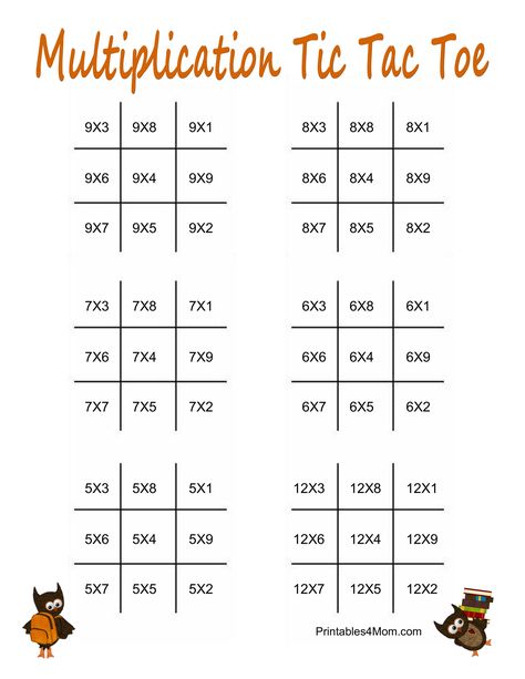 Multiplication Tic Tac Toe Free printable game! Help the kids learn their multiplication facts with this fun worksheet. Fun Multiplication Games, Multiplication Games Free, Games For Grade 1, 9th Grade Math, Printable Multiplication Worksheets, Fun Worksheet, Fall Worksheets, 4th Grade Math Worksheets, Teacher Aesthetic