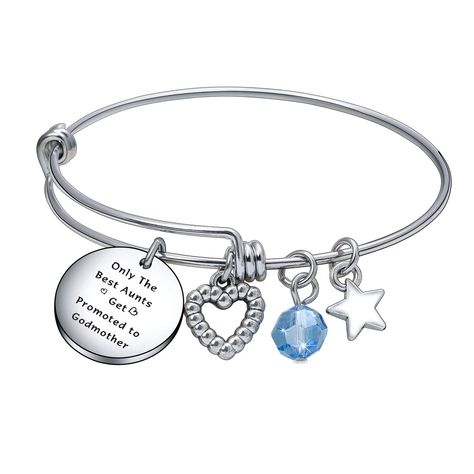 Godmother Gift, Only The Best Aunts Get Promoted to Godmother Bracelet, Mothers Day,Christmas Day Gift*** Check out this great product. (This is an affiliate link) #braceletsjewelry Sister Bracelet, Birthday Bracelet, Sister In Law, Christmas Day, Godmother, The Meaning, Sensitive Skin, Bracelet, Birthday