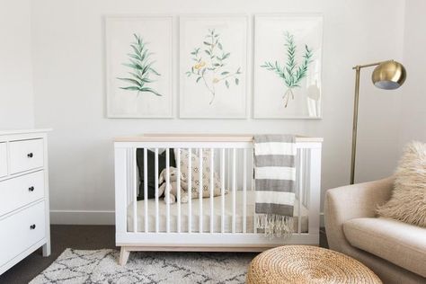 With the dark floor, calm whites and neutral tans hints of green. imagine Dark light fixtures Horse Nursery, Unisex Nursery, Nursery Inspo, Nursery Baby Room, Gender Neutral Nursery, White Room, Baby Bedroom, Nursery Inspiration, Baby's Room