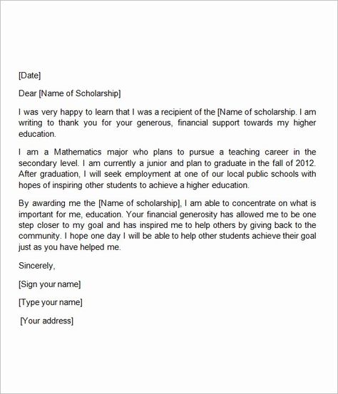 Thank You Letter Examples, Scholarship Thank You Letter, Thank You Letter Sample, Donation Request Letters, Thank You Letter Template, Appreciation Letter, Donation Letter, Application Cover Letter, Formal Business Letter