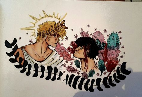 Apollo And Hyacinth Fanart, Apollo X Hyacinthus, Apollo And Hyacinth, Achilles Patroclus, Apollo Aesthetic, Roman Man, Alucard Castlevania, Achilles And Patroclus, Greek Myth