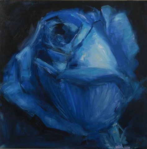 Blue Aesthetic Dark, Arte Peculiar, Everything Is Blue, Blue Painting, Blue Roses, Rose Painting, Ethereal Art, Feeling Blue, Love Blue