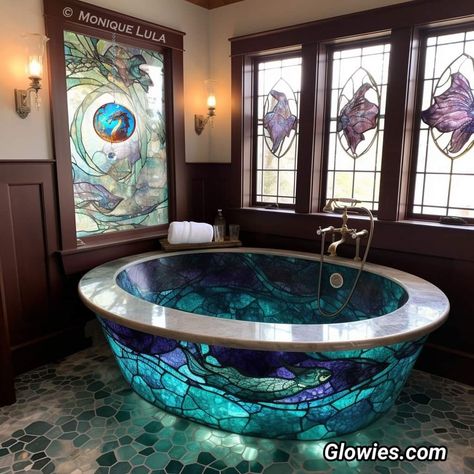 Whimsical House Interior, Unique Bathtubs, Vintage Art Deco Interior, Trending Home Decor, Beautiful Bathtubs, Aesthetic Interior Design, Art Deco Interior Design, Fantasy Decor, Bathroom Design Decor