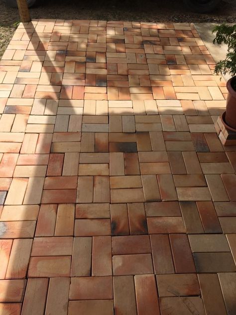 Backyard Paver Patio Ideas, Pindaya, Brick Courtyard, Timber Stair, Brick Floor, Brick Pathway, Paving Design, Pathway Landscaping, House Balcony Design