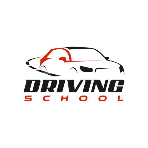 Driving School Logo Design Car Silhouette Car Silhouette Logo, Driving Logo Design, Driving School Logo Design, Driving School Design, School Logo Ideas, Driving School Logo, School Logo Design Ideas, Logo Design Car, Bikes Stickers