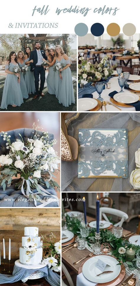 Blue Fall Wedding, Sage Wedding Colors, Sage Green Wedding Colors, Fall Wedding Color Palette, Sage Green Bridesmaid Dress, Green Themed Wedding, Green Wedding Colors, Sage Wedding, Wedding Cakes Blue