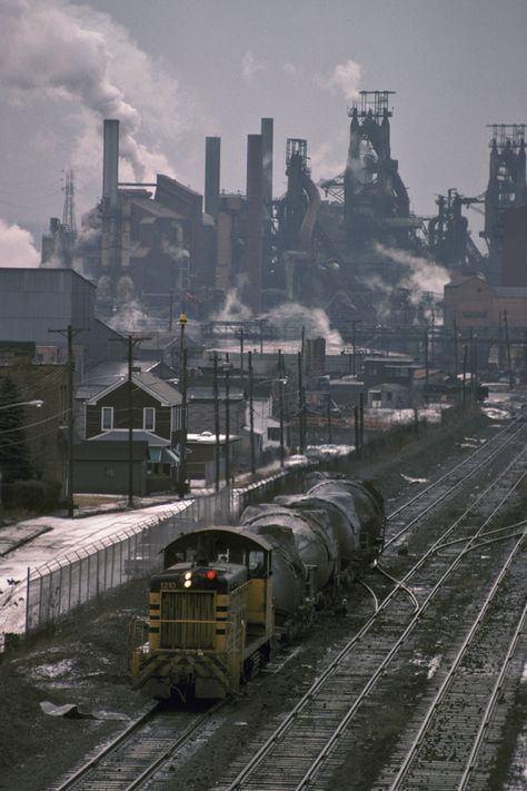 Railroads and Industry | Trains Magazine Dystopia Ideas, Space Civilization, Industrial Era, Industrial City, Blast Furnace, Newcastle Nsw, Steel Mill, Factory Building, Industrial Architecture