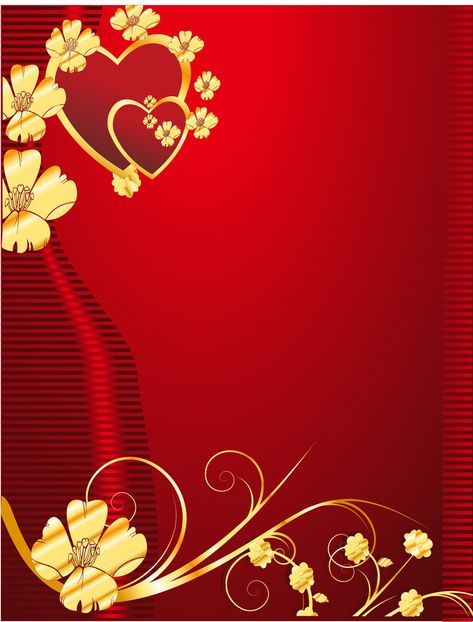 Gold pattern on red heart-shaped background material Gold Hearts, Red And Gold Background, Red Hearts, Bday Background, Red Texture Background, Red Color Background, Eid Background, Pink Flowers Background, Red Background Images