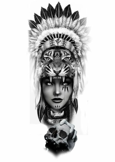 Traditional Tattoo Art Black, Tato Realis, Native American Wallpaper, Headdress Art, Indian Tattoo Design, Dragon Tattoo Ideas, Lion Tattoo Sleeves, Native American Tattoos, Black Cat Tattoos