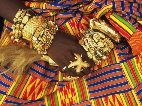 Ghana Culture, Silversea Cruises, African Royalty, Black Gold Jewelry, Kente Cloth, Silver Cloud, African People, Luxury Cruise, Arm Party