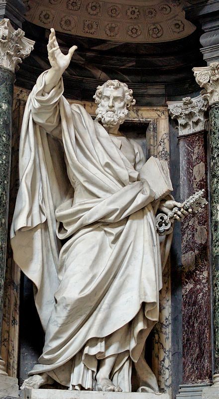 St. Peter, Basilica of St. John Lateran Classic Sculpture, Rome Antique, Roman Sculpture, Saint Peter, Greek Sculpture, Art Ancien, St Peter, Marble Statues, Marble Sculpture