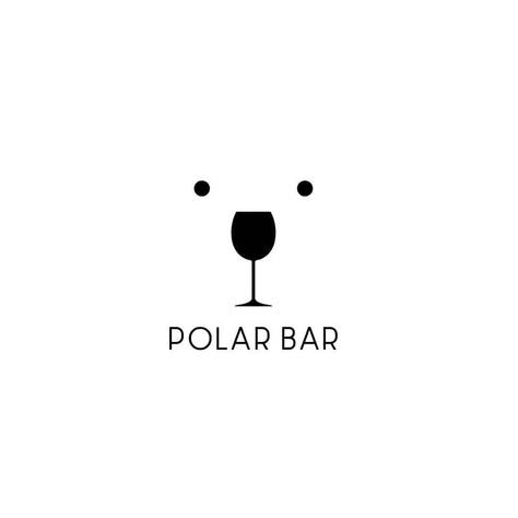 logo on Instagram: “Logo for Polar Beer. . Are you able to visualize the 🐻 bear. . You can see the Concept having the wine glass with two dots above. The…” Pub Logo, Negative Space Logos, Wine Logo, Inspiration Logo Design, Clever Logo, Bar Logo, Logo Illustration, Logo Design Creative, Logo Concept