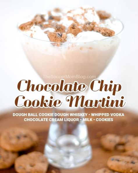 Chocolate Chip Cookie Cocktail, Cookie Dough Cocktail, Cookie Dough Martini, Margarita Slushies, Dessert Martini, Cookie Martini, Summer Drink Ideas, One Tough Cookie, Fancy Recipes