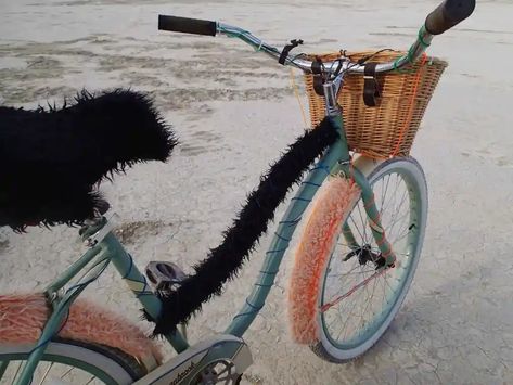 Burning Man Diy Costume, Burning Man Umbrella, Burning Man Bike Ideas, Diy Car Wash, Burning Man Bike, Burning Man Vehicles, Burning Man Bicycles, Bike Decorations, Burning Man Camps