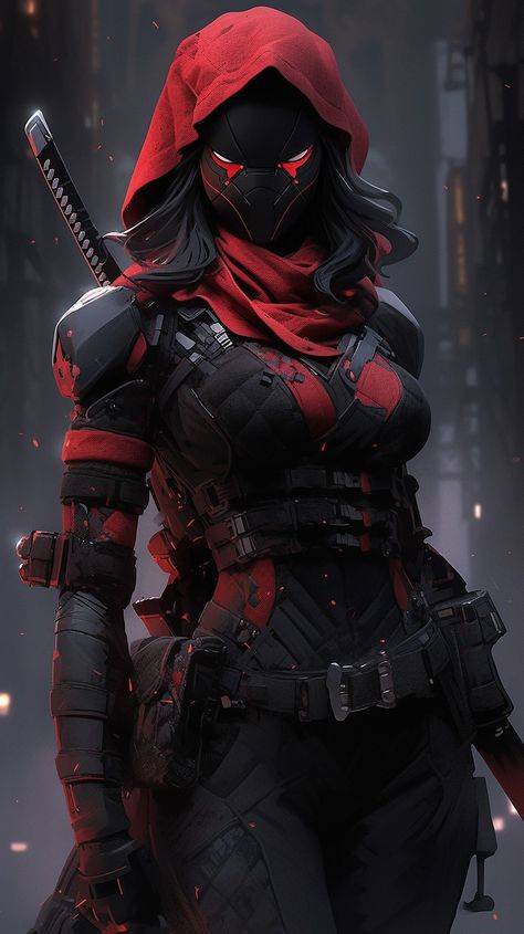 Female Ninja, Cyberpunk Female, Female Assassin, Superhero Suits, Ninja Girl, Ninja Art, Female Armor, Do Or Die, Super Hero Outfits