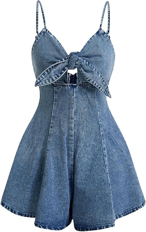 Fairy Tiktok, Womens Denim Jumpsuit, Suspender Shorts, Denim Set, Casual Sundress, Tea Break, Lined Jeans, Shein Dress, Long Sleeve Knit Tops