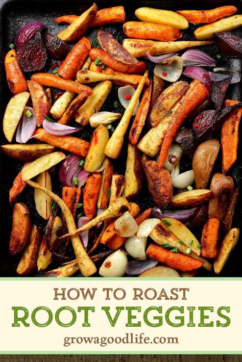 Oven Roasted Root Vegetables, Roasted Veggies Recipe, Root Vegetables Recipes, Roasted Veggies In Oven, Roasted Root Veggies, Oven Vegetables, Roasted Vegetable Recipes, Root Veggies, Roasted Root Vegetables