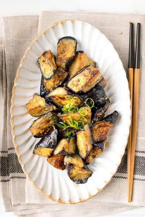 Yakimeshi Recipe, Vegetarian Japanese, Miso Eggplant, Japanese Side Dish, Miso Sauce, Just One Cookbook, Easy Japanese Recipes, Simple Pantry, Pantry Ingredients