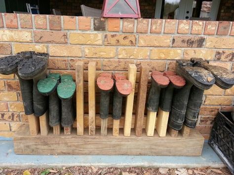 Diy Garage Storage Cabinets, Stackable Shelves, Boot Rack, Boot Storage, Garage Work Bench, Diy Garage Storage, Garage Storage Cabinets, Rubber Boot, Bed Ideas