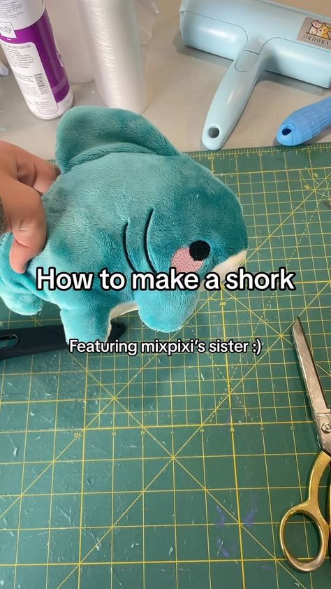 Mixpixi | We’ve been busy making shorks for our November 1st drop! Big thanks to @allieschein for helping me out. #plush #plushies #art #artwork… | Instagram How To Make Your Own Stuffed Animal, Plush Sewing Tips, Easy Sewing Projects Animals, Cute Easy Stuffed Animals To Sew, Cute Plushies Pattern, Sewing Patterns For Stuffies, Plushie Making Tutorial, Homemade Stuffed Animals Pattern, Stuffed Animal Sewing Projects