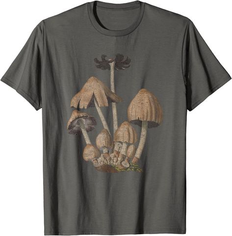 Cottage Core Clothes, Fairy Core Outfits, Mushroom Aesthetic, Cutesy Outfit, Mushroom T Shirt, Goblincore Aesthetic, Goblin Core, Boy Fits, Vintage Mushroom