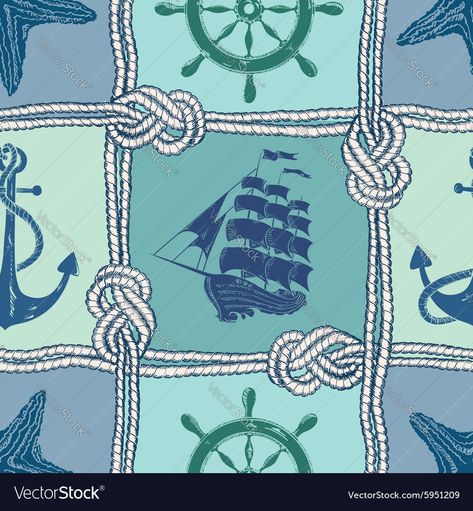 Brand Patterns, Rebecca Green, Friendship Images, Nautical Prints, Ship Anchor, Nautical Pattern, Coral Pattern, Textile Prints Design, Sea Design