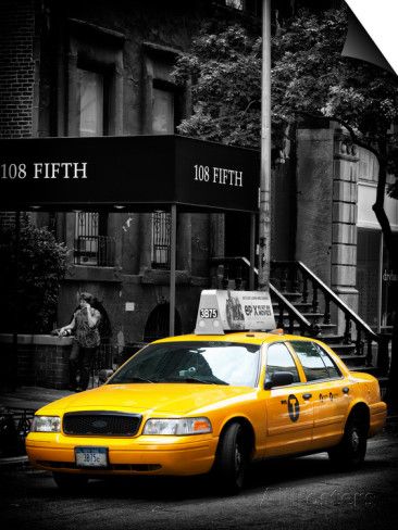 Yellow Taxis, 108 Fifth Avenue, Flatiron, Manhattan, New York City, Black and White Photography Prints by Philippe Hugonnard at AllPosters.com City Black And White, Yellow Taxi Cab, New York Taxi, Yellow Taxi, Yellow Cabs, Black And White City, Taxi Cab, Union Square, Manhattan New York