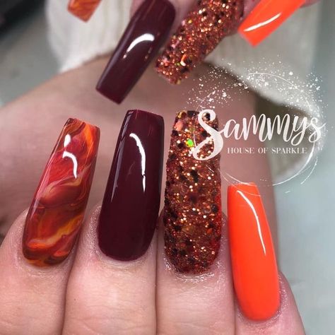 Rockabilly Nails, November Nails Fall, November Nail Designs, Blooming Gel, Thanksgiving Nail Designs, Autumn Nail, November Nails, Fall Gel Nails, Cute Nails For Fall