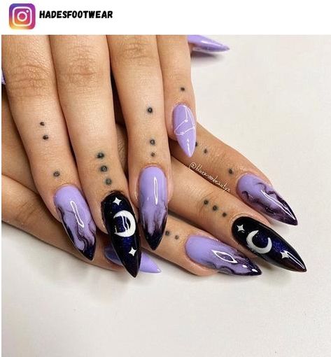 Mystic Nails, Nail Therapy, Horror Nails, Witch Nails, Witchy Nails, Halloween Acrylic Nails, Fingernail Designs, Gothic Nails, Claw Nails