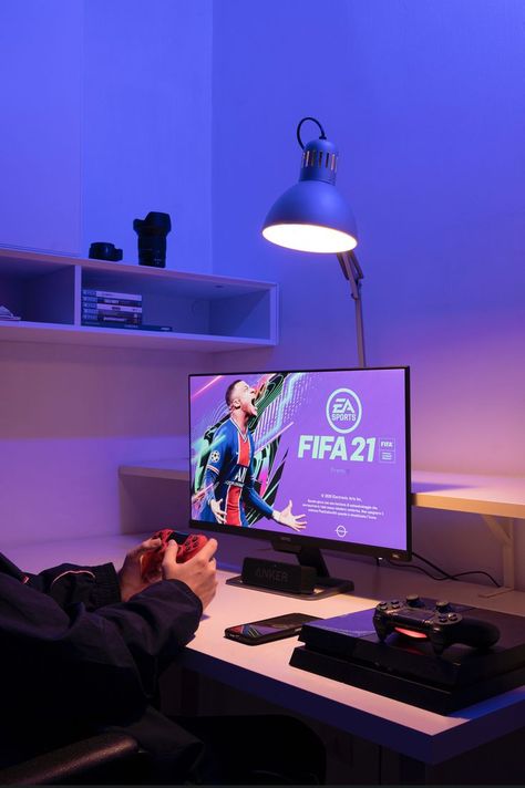 Gaming Desk Setup Ps5, Ps4 Setup Bedroom, Ps5 Console Setup, Console Desk Setup, Ps4 Gaming Setup Bedroom, Ps4 Desk Setup, Playstation Setup Bedroom, Gaming Setup Ps5, Ps5 Setup Bedroom