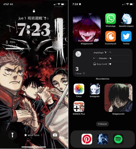 Jjk Phone Theme, Anime Themed Phone, Jjk Homescreen, Anime Homescreen, Lockscreen Themes, Android Organization, App Store Icon, Food Clipart, Iphone Wallpaper Ios