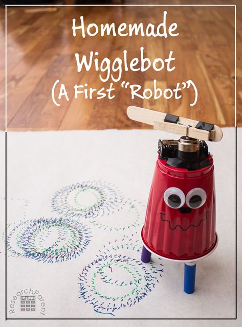 Homemade Wigglebot - A First Robot - ResearchParent.com Robotics Projects, Science Club, Stem Challenge, Fair Projects, Engineering Projects, Stem Projects, Preschool Science, Science Fair Projects, Stem Science