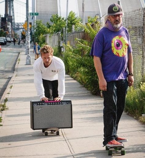 Anthony Van Engelen & J Mascis https://www.sneakerscartel.com/anthony-van-engelen-j-mascis/ Anthony Van Engelen, J Mascis, Skateboard Pics, Skateboard Pictures, Dinosaur Jr, Skate And Destroy, Skate Shop, Band Music, Surf Skate