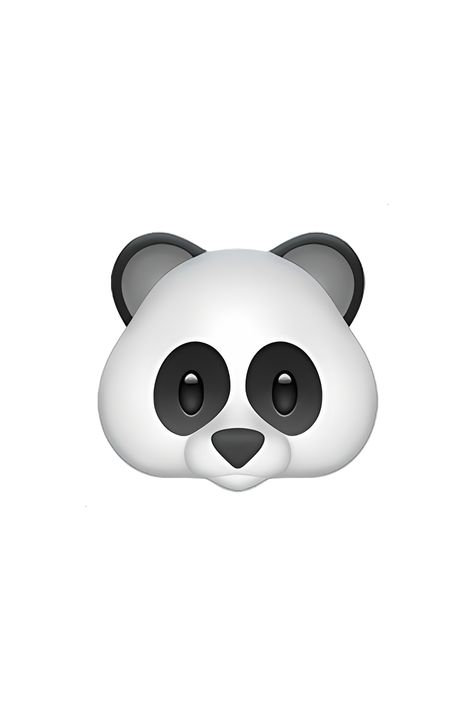 Emojis Black Background, Ios Cute Emoji, Ios Emoji Black Background, Panda Instagram Icon, Cute Panda Emoji, Panda Emoji, Panda Icon, Emoji Cute, Emoji Tattoo