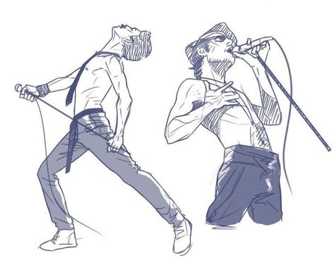 Singing Pose Reference, Singing Pose, Singing Drawing, Singer Art, Sketch Poses, Anatomy Poses, Queen Art, Figure Drawing Reference, Guy Drawing