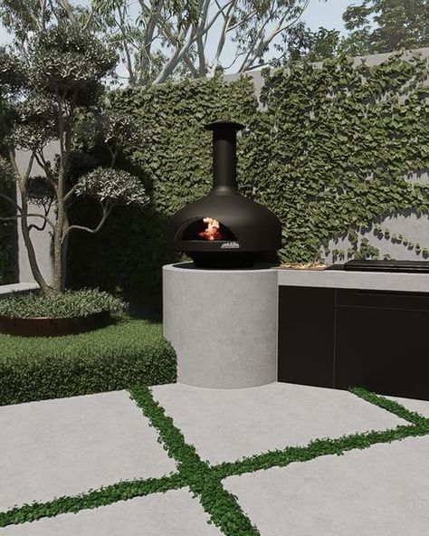 MINT Pool + Landscape Design on Instagram: "Giveaway • @mintdesignau and @polito_ovens have teamed up to give you the chance to win a stunning Giotto Pizza Oven! 🍕✨  The Giotto is an Australian-designed and made masterpiece, where local craftsmanship meets modern design to deliver the perfect wood-fired pizza experience. The MINT team has designed three outdoor kitchen looks featuring the Giotto and we’d love to hear which one you love the most.  One lucky entrant will win a Giotto Pizza Oven BTS by Polito in their choice of colour, including Australia-wide shipping to your home. Total prize is over $5000!  TO ENTER: 1. Like this post and follow @mintdesignau and @polito_ovens 2. Tag a friend you’d love to share some delicious pizza with. 3. Tell us your favourite Mint x Polito design (1, Modern Pizza Oven Outdoor, Pizza Oven Outdoor Area, Modern Pizza Oven, Outdoor Pizza Oven Area, Pizza Area, Pizza Oven Design, Kitchen Looks, Oven Outdoor, Outdoor Bbq Area