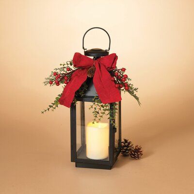 Three Posts Metal Lantern Lantern Christmas Decor, Lantern Christmas, Christmas Lantern, Party Centerpiece, Post Metal, Wooden Lanterns, Metal Lanterns, Christmas Lanterns, Indoor Christmas Decorations