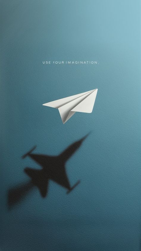 Paper Plane Wallpaper, Minimalist Phone Wallpaper, Plane Wallpaper, Word Tattoo Ideas, Art Amour, Blue Uniform, Word Tattoo, Airplane Wallpaper, Shadow Silhouette